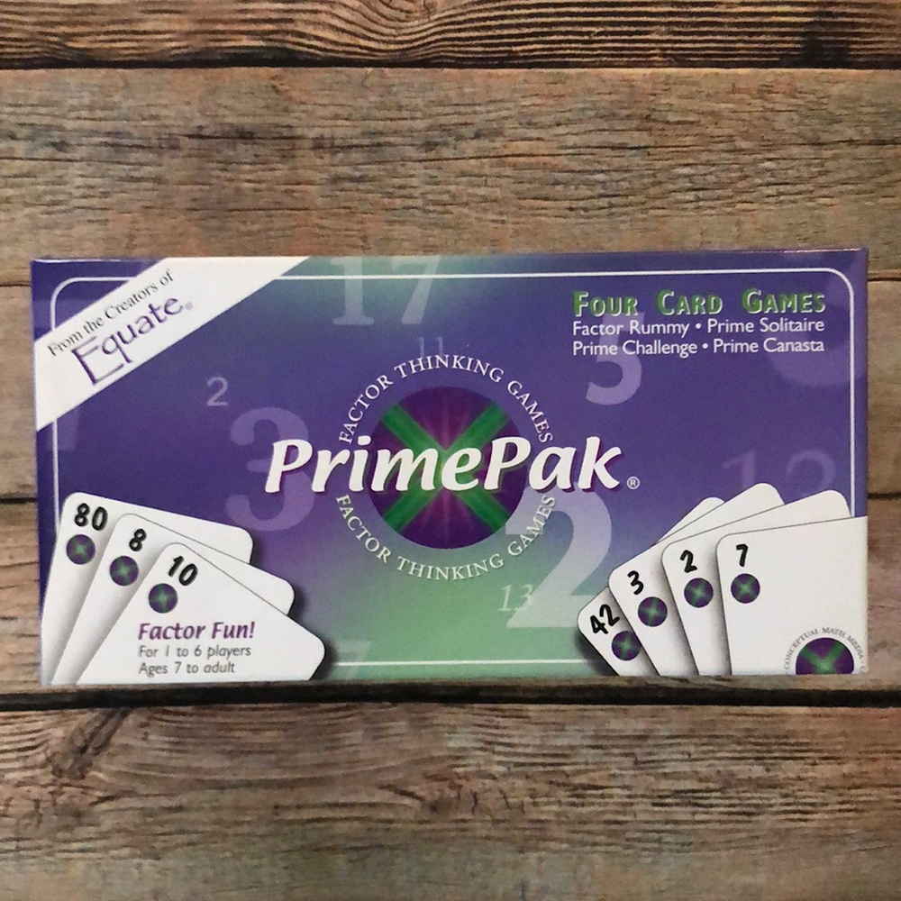 NEW PrimePak Card Game, 4 Card Games In 1 | For Ages 7+. 1-6 Player(s).